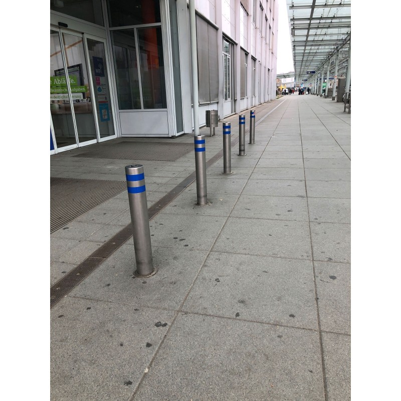 Stainless steel protective post