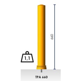 Flexible memory-shape bollard Ø80