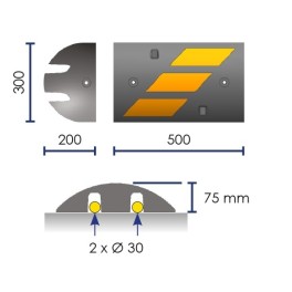 High-visibility modular speed bump - Viso