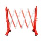 Extendable plastic safety barrier