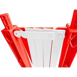 Extendable plastic safety barrier