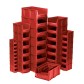 Stackable storage bin with large opening, available in sizes from 1L to 28L