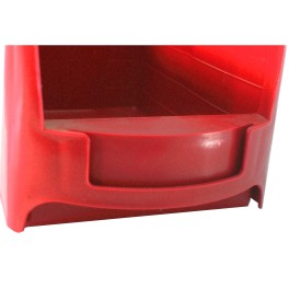 Stackable storage bin with large opening, available in sizes from 1L to 28L