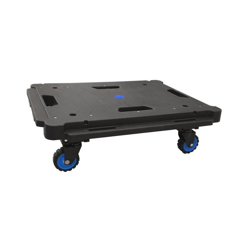 Rolling platform with folding wheels