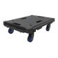 Rolling platform with folding wheels