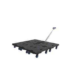 Rolling platform with telescopic handle