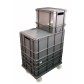 Wheeled trolley for handling crate