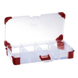 Compartment box with rubber corners 
