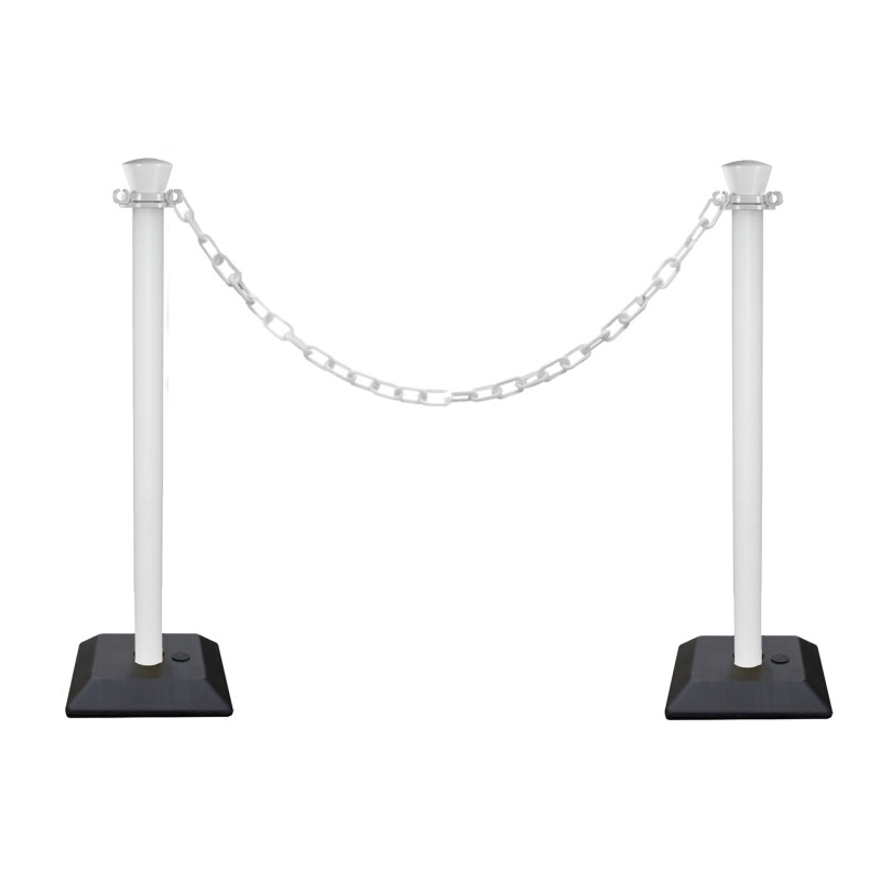 Plastic bollard with chain - kit