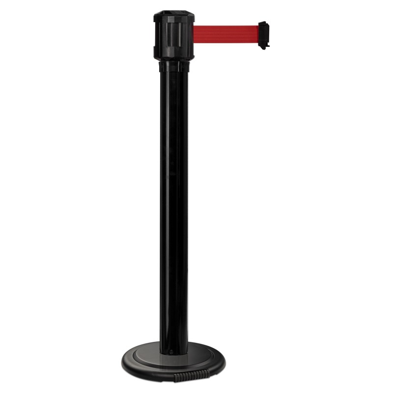 Poteau de guidage extérieur à sangle premium base nomade à roulettes