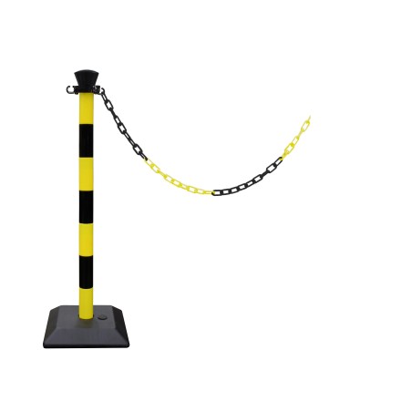 Plastic bollard with chain - Monobloc
