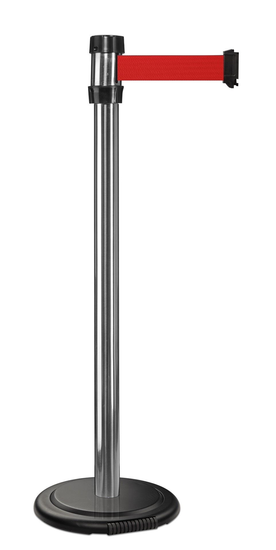 Premium strap interior guide post nomadic base with wheels