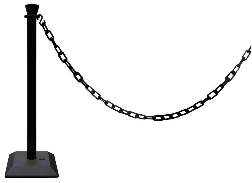 Kit 1 poteau abs avec 2m de chaine - base vide