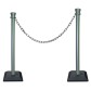 Kit 2 monobloc ABS posts with 2 m chain - empty base