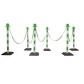 Kit of 6 ABS posts with 10 m of chain - weighted base