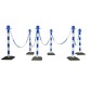 Kit of 6 ABS posts with 10 m of chain - weighted base