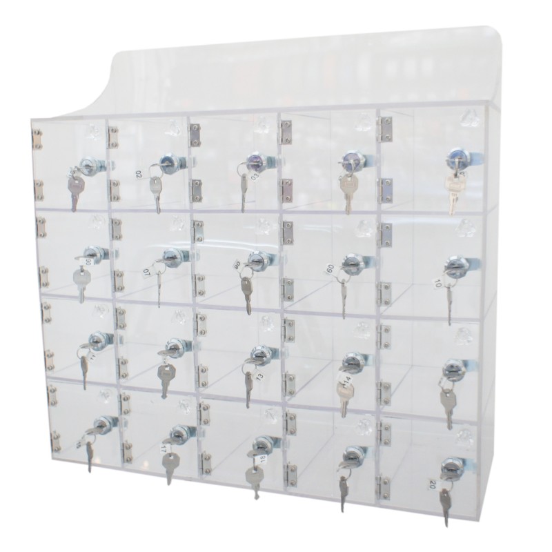 6 Compartments phone and personal items locker