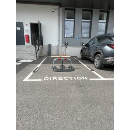 Parking bollard Ø50 mm with mounting structure