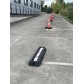 Retractable parking post with protective structure