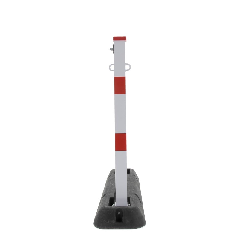 Retractable parking post with protective structure