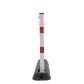 Retractable parking post with protective structure
