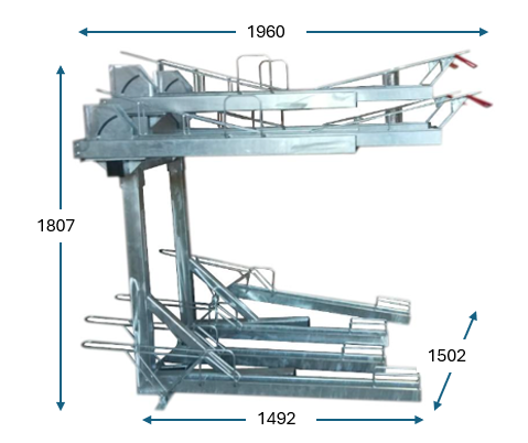 Two-tier bike rack