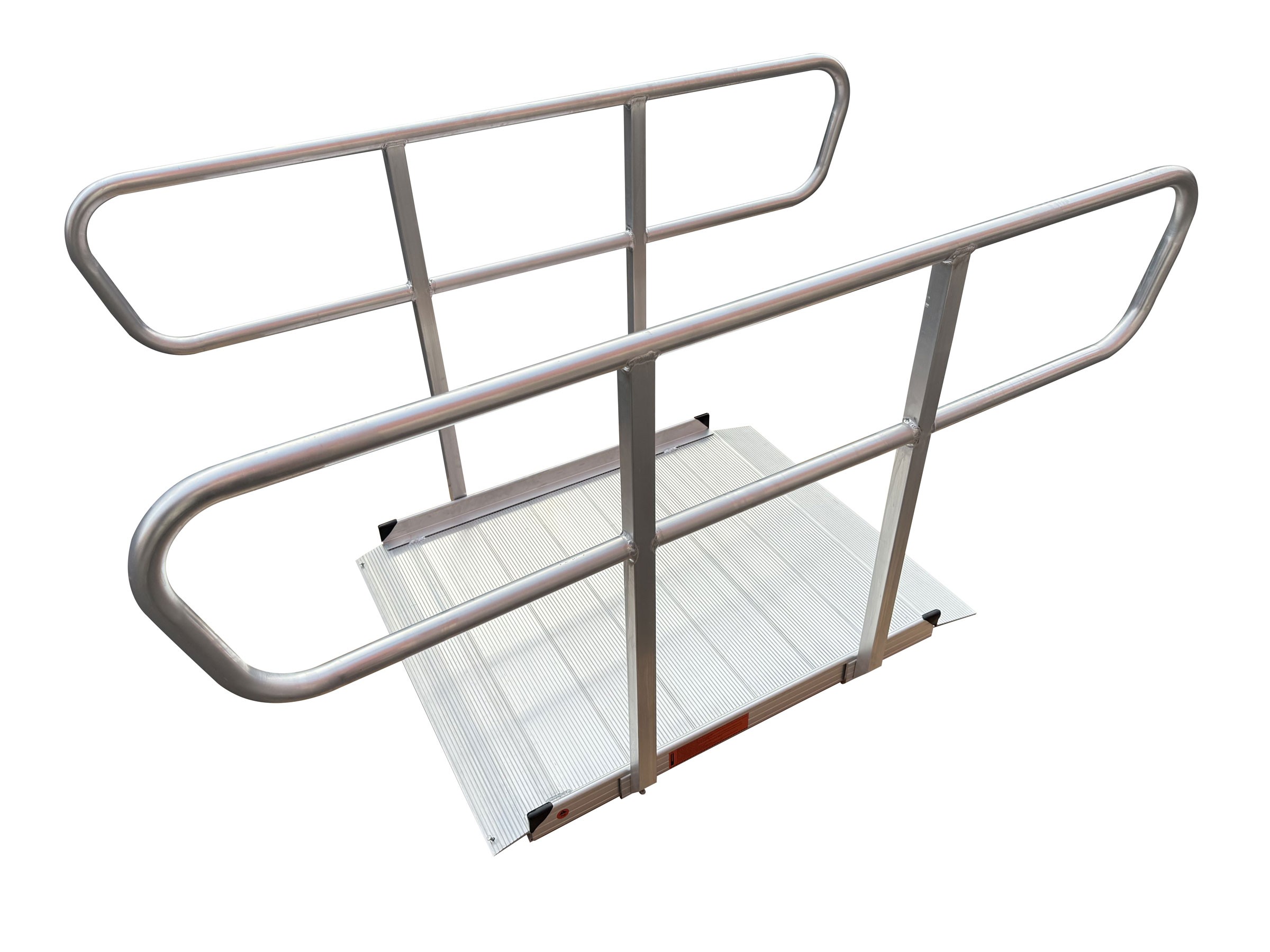 Wheelchair ramp with handrails
