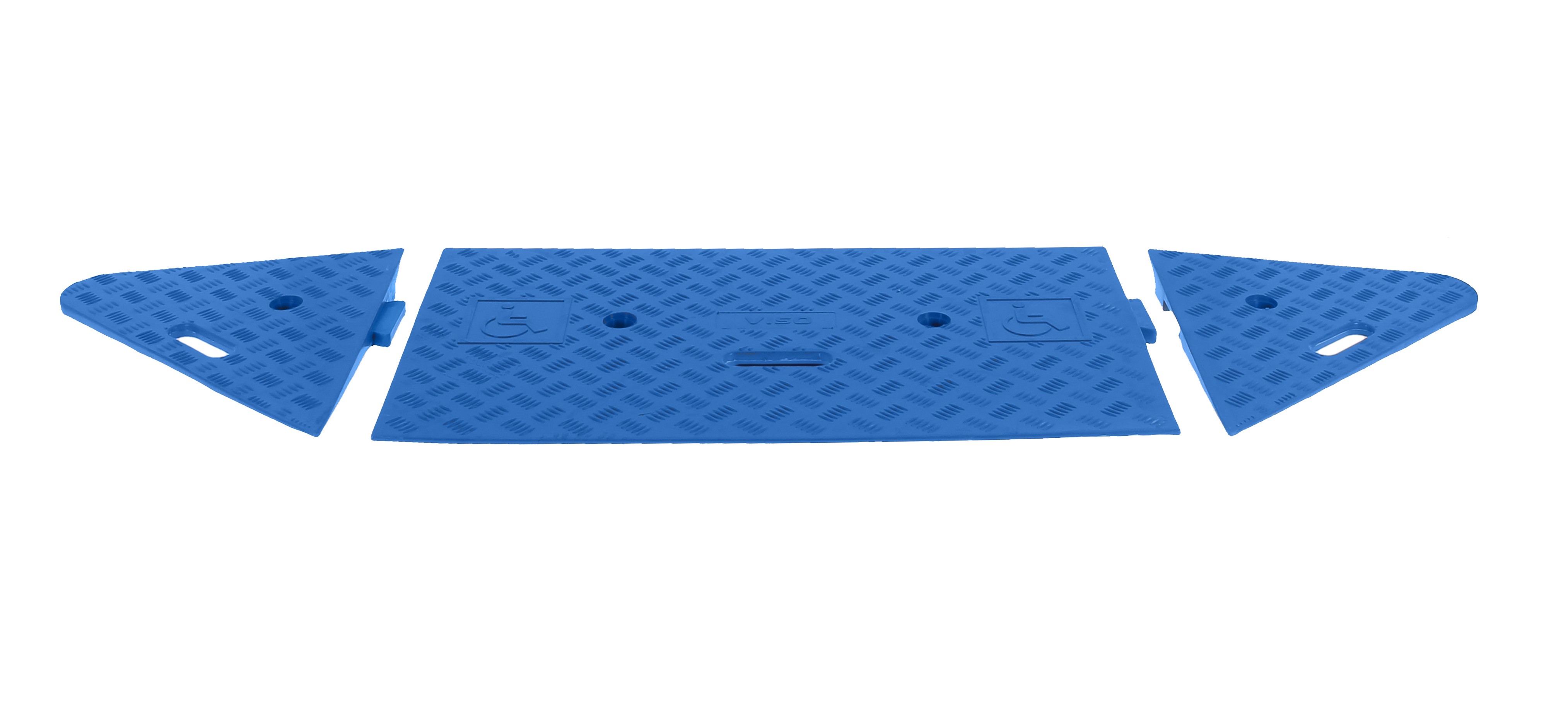 Wheelchair-accessible end caps for CP1071 cable protector