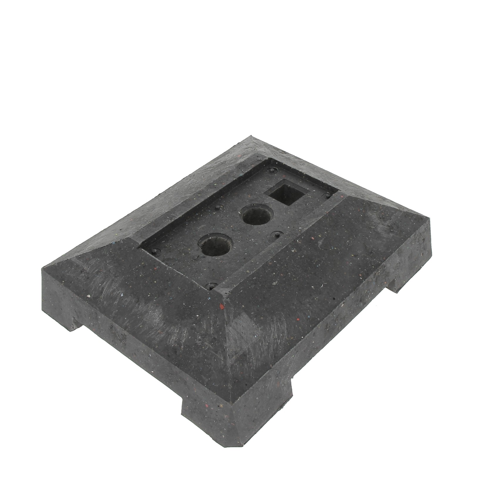 Base mobile pour panneaux et barrières 3 trous