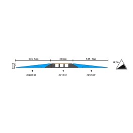 PASSE-CÂBLES 3 CANAUX (58X52 mm) AVEC RAMPE PMR
