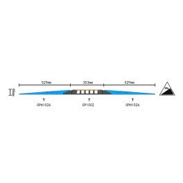 PASSE-CÂBLES 5 CANAUX (34 X 34 mm)  avec rampe PMR