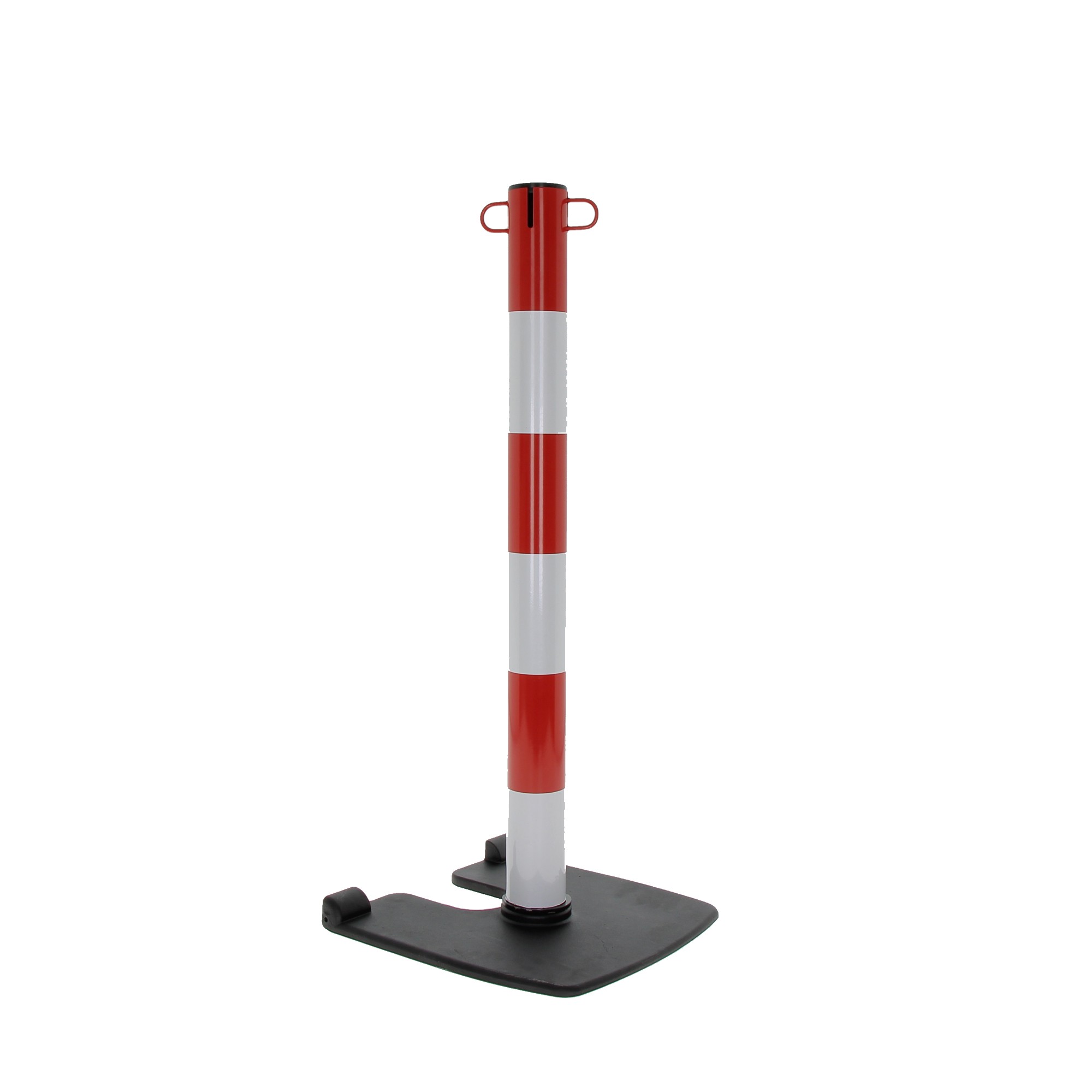 Poteau metal avec base a roulette