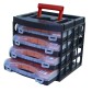 Transport case with 4 compartment organizers