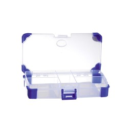 Compartment box with rubber corners
