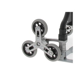 Foldable stair-climbing hand truck