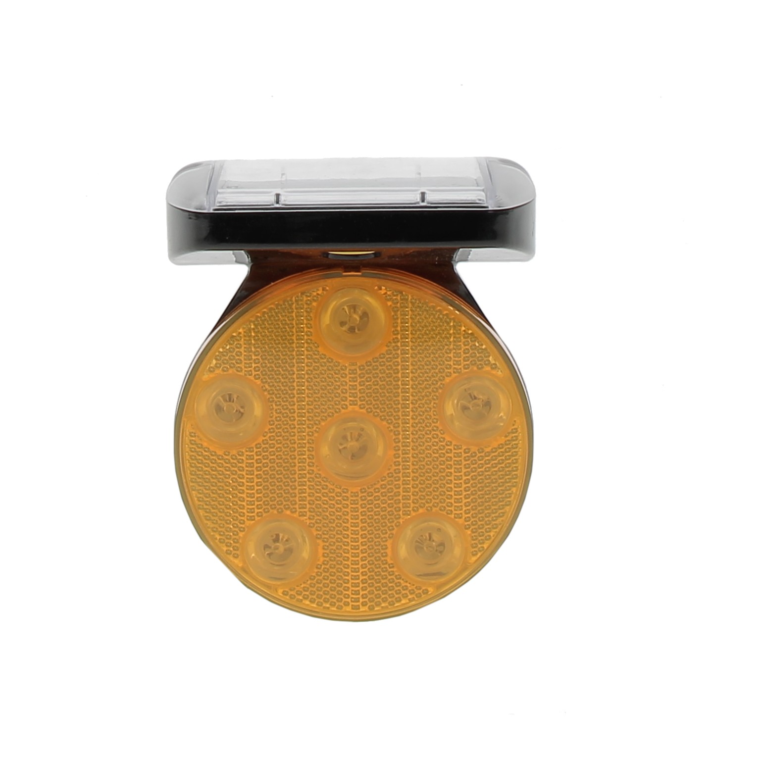 Magnetic solar-powered flashlight