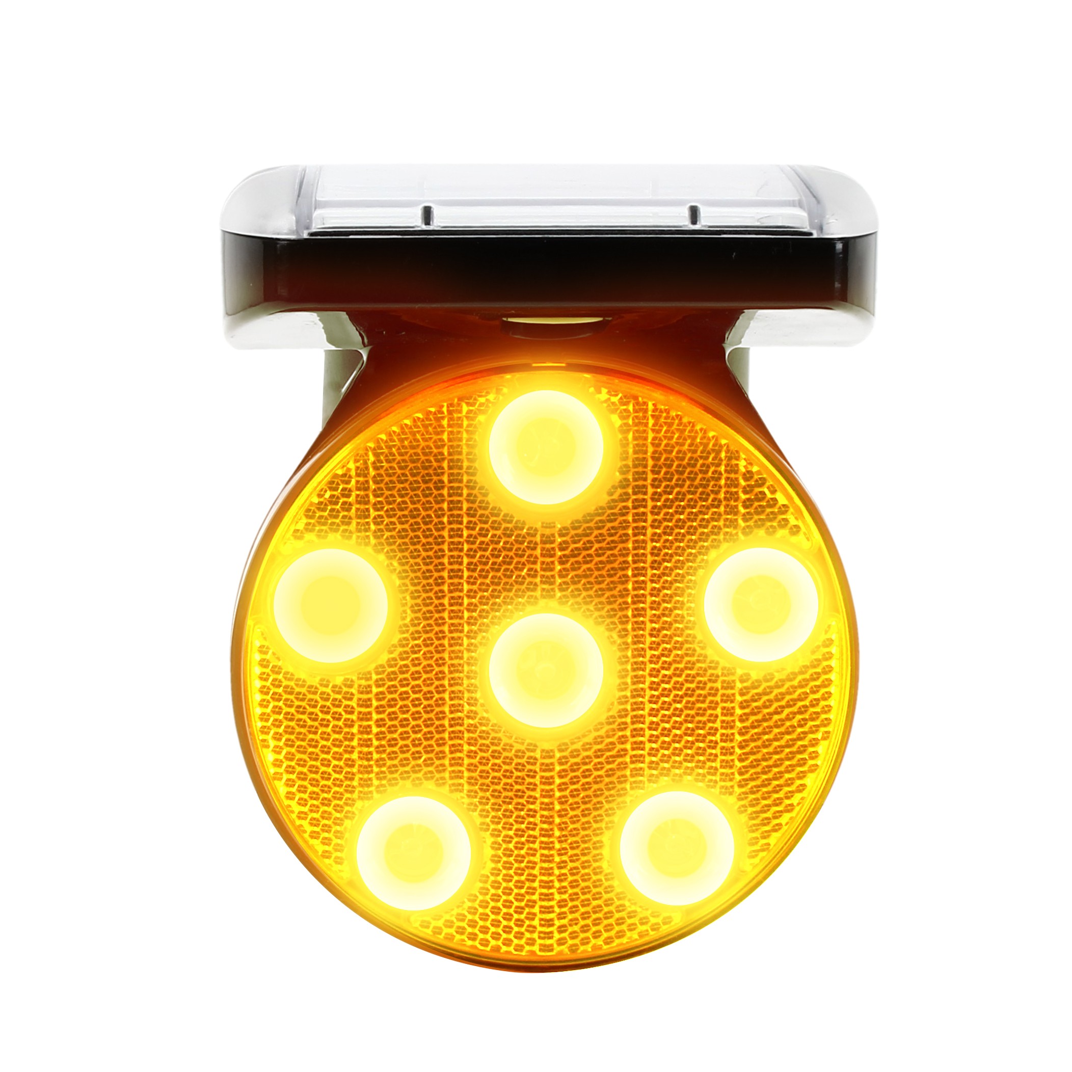 Magnetic solar-powered flashlight