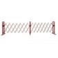 Extendable steel safety barrier