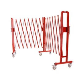 Extendable steel safety barrier