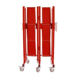 Extendable steel safety barrier