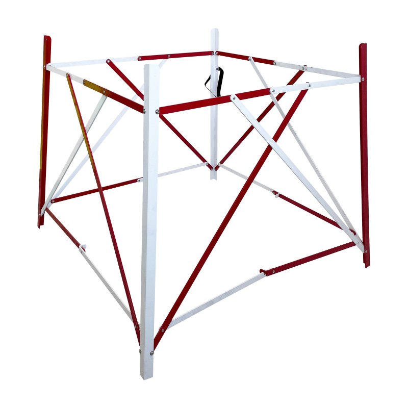 Square extendable construction barrier