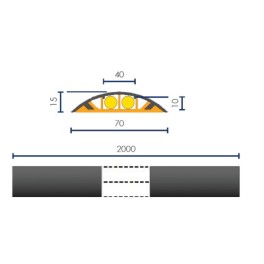 Flexible indoor cable protector in roll