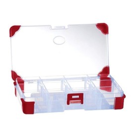 Compartment box with rubber corners