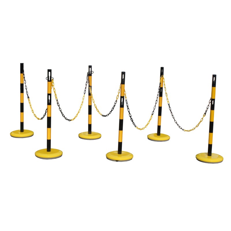 Steel bollard kit with chain