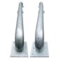 Galvanized steel loading dock wheel guides set