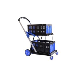 Folding trolley with 2 platforms