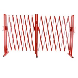 Extendable steel safety barrier