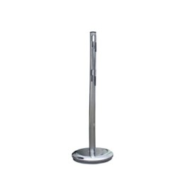 Steel bollard with base and chain