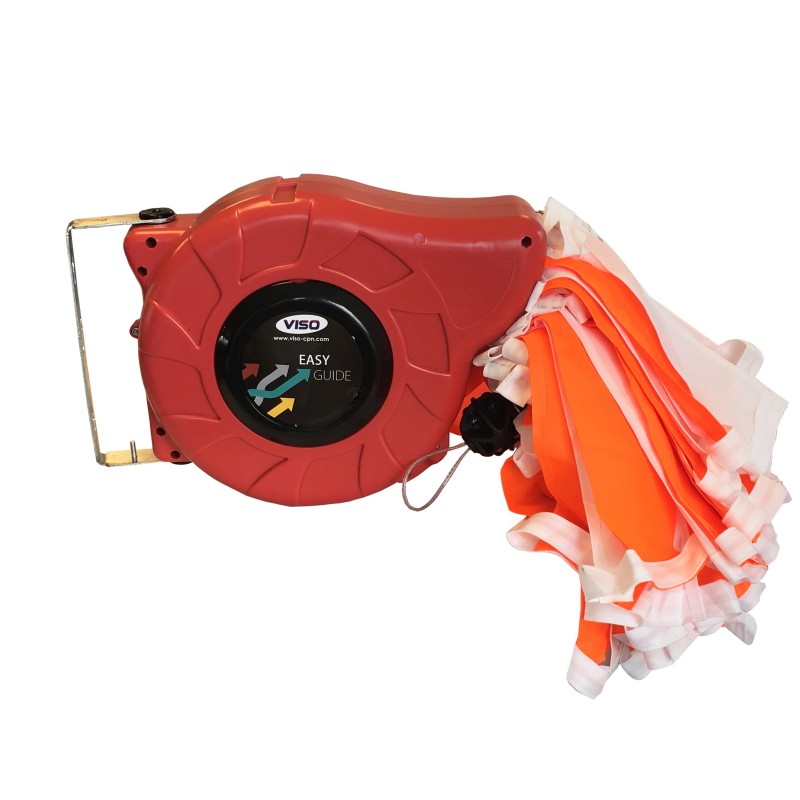 Enrouleur avec bandeau de signalisation 15 m