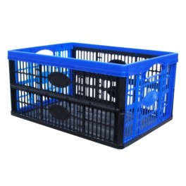 Foldable perforated crate from 30L to 60L